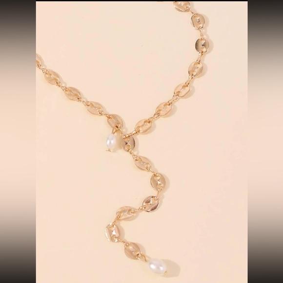 Pearl Decor Y-lariat Chain Necklace - Picture 2 of 5